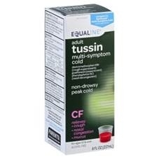 slide 1 of 1, Equaline Tussin Multi-Symptom Cold & Cough Syrup, 8 oz