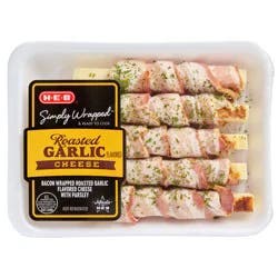 H-E-B Simply Wrapped - Bacon Wrapped Roasted Garlic Grilling Cheese