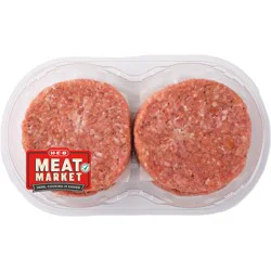 H-E-B Meat Market Beef & Pork Steakhouse Seasoned Burger Patties