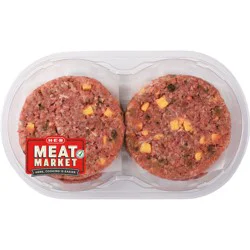 H-E-B Meat Market Beef & Jalapeno Cheddar Burger Patties