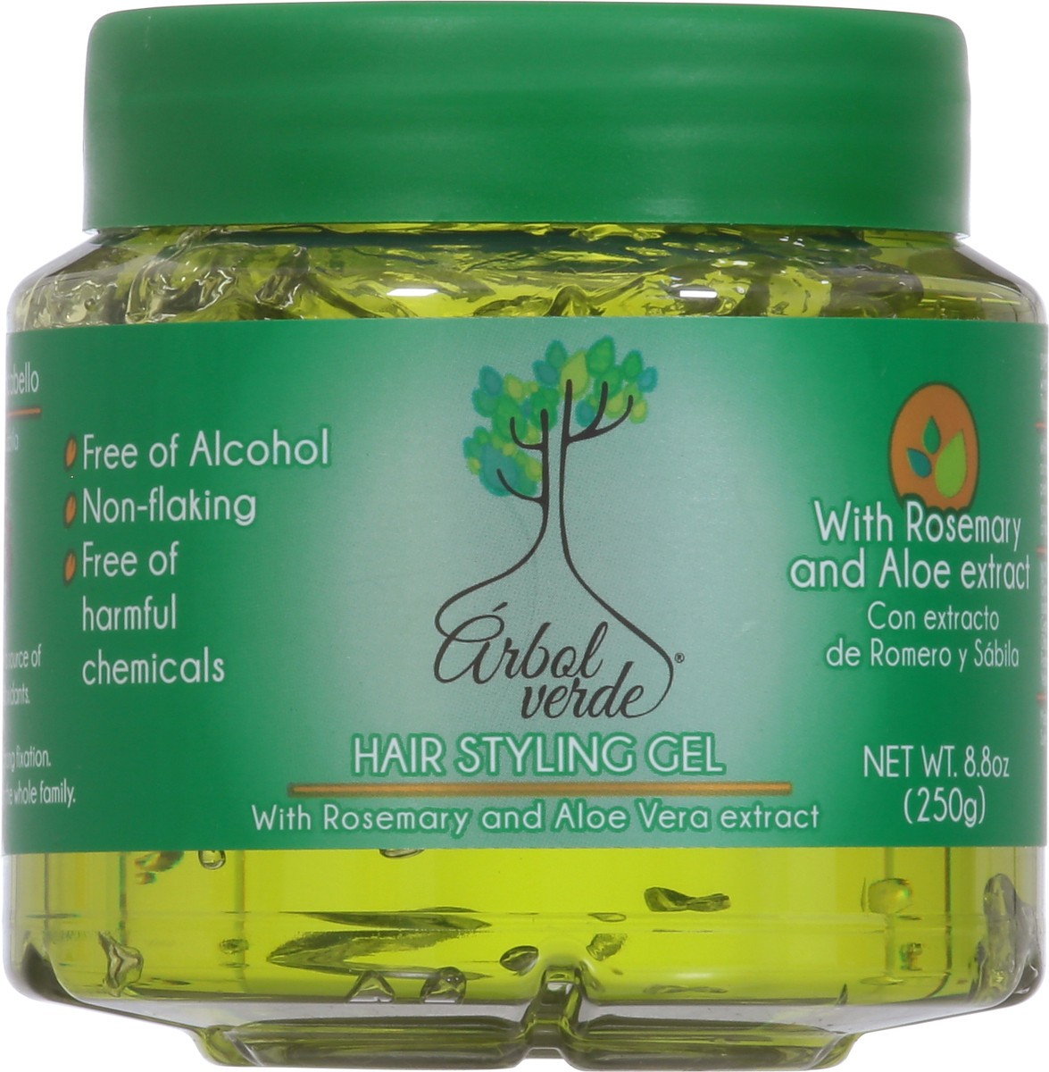slide 10 of 10, Arbol Verde Hair Styling Gel with Rosemary and Aloe Vera Extract 8.8 oz, 8.8 oz