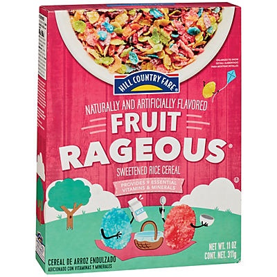 slide 1 of 1, Hill Country Fare Fruit Rageous Cereal, 11 oz