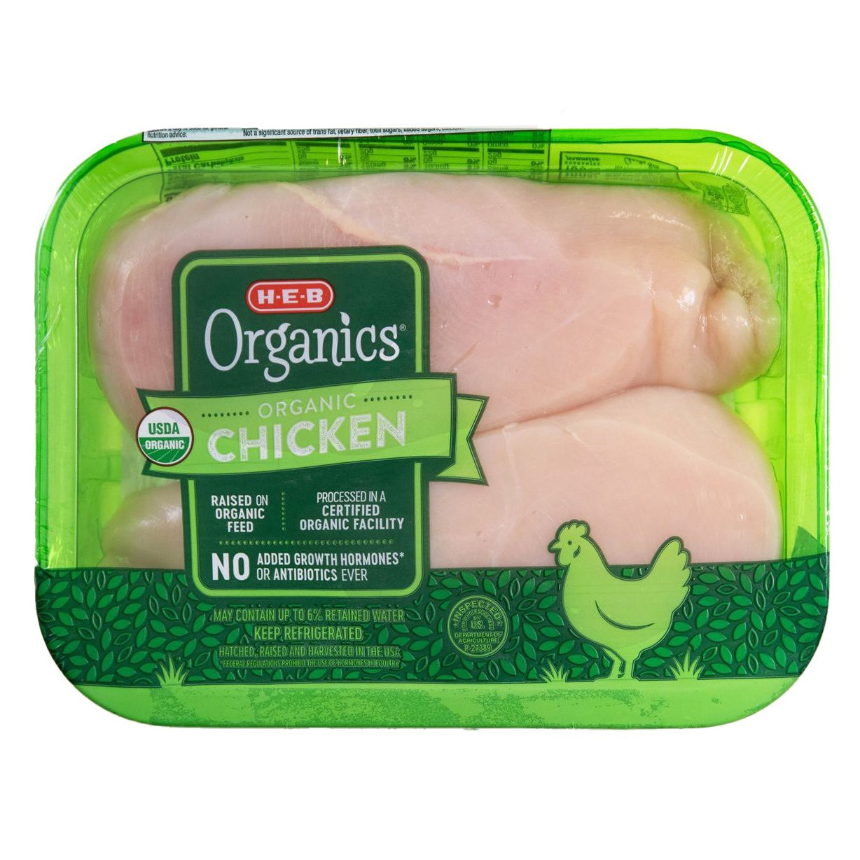 slide 1 of 1, H-E-B Organics Fresh Boneless Skinless Chicken Breast, per lb