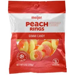 Meijer Peach Rings Candy, 6 oz