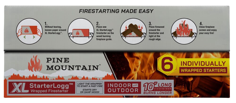 slide 3 of 6, Pine Mountain Firestarter Xl Wrapped Starter Logg, 6 ct