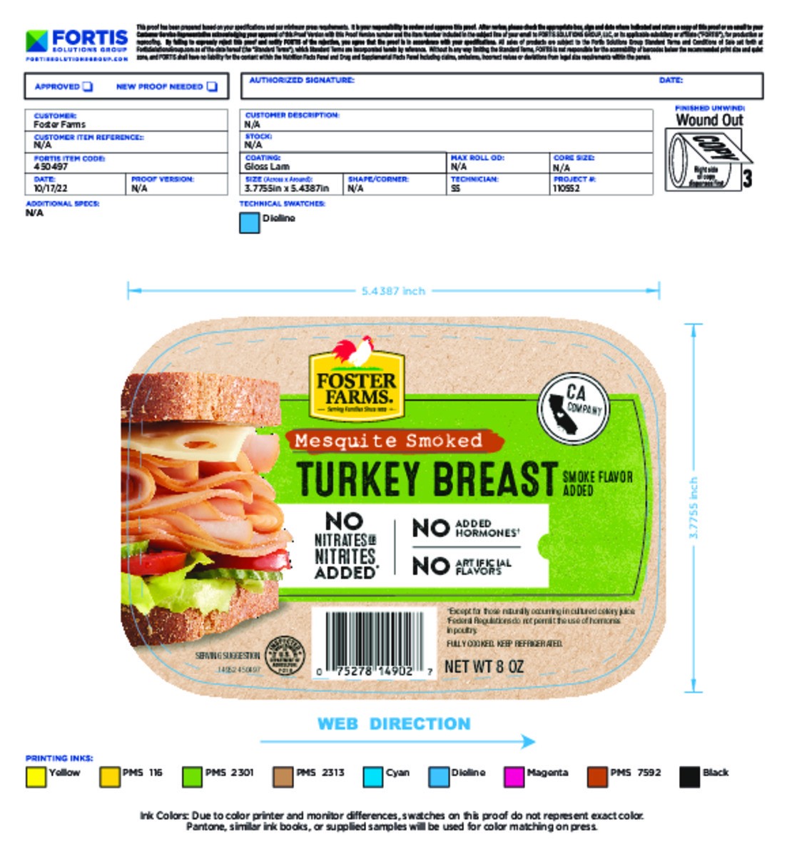 slide 3 of 7, Foster Farms Mesquite Smoked Turkey Breast 8 Oz - 8 OZ, 8 oz