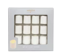 Mikasa LED Plastic Votive Candle White Set of 12