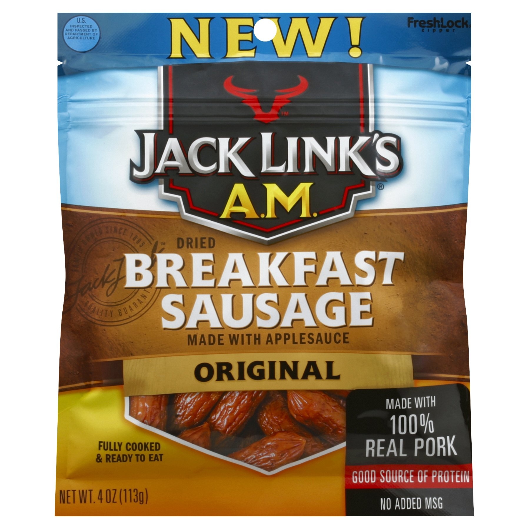 slide 1 of 3, Jack Link's A.M. Breakfast Sausage, 4 oz