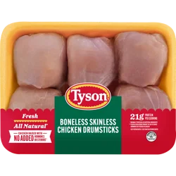Tyson® Fresh Boneless Skinless Chicken Drumsticks
