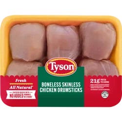 Tyson® Fresh Boneless Skinless Chicken Drumsticks