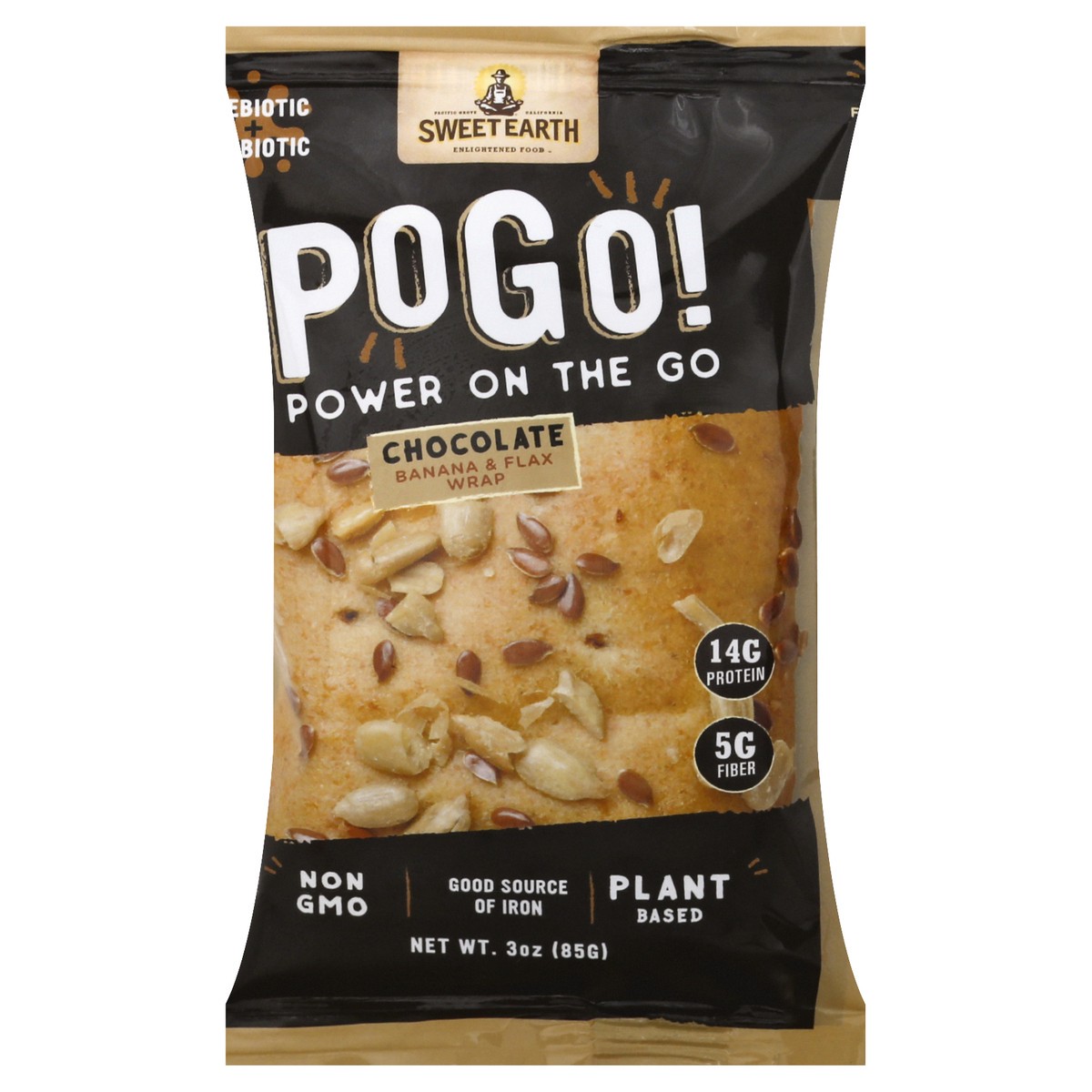 slide 1 of 13, Sweet Earth PoGo! Chocolate Banana Flax Wrap 3 oz, 3 oz