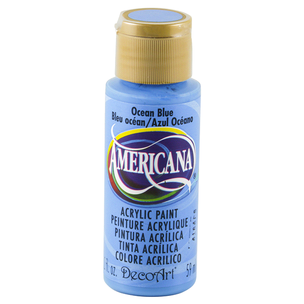 slide 1 of 4, Americana Acrylic Paint Ocean Blue, 2 oz