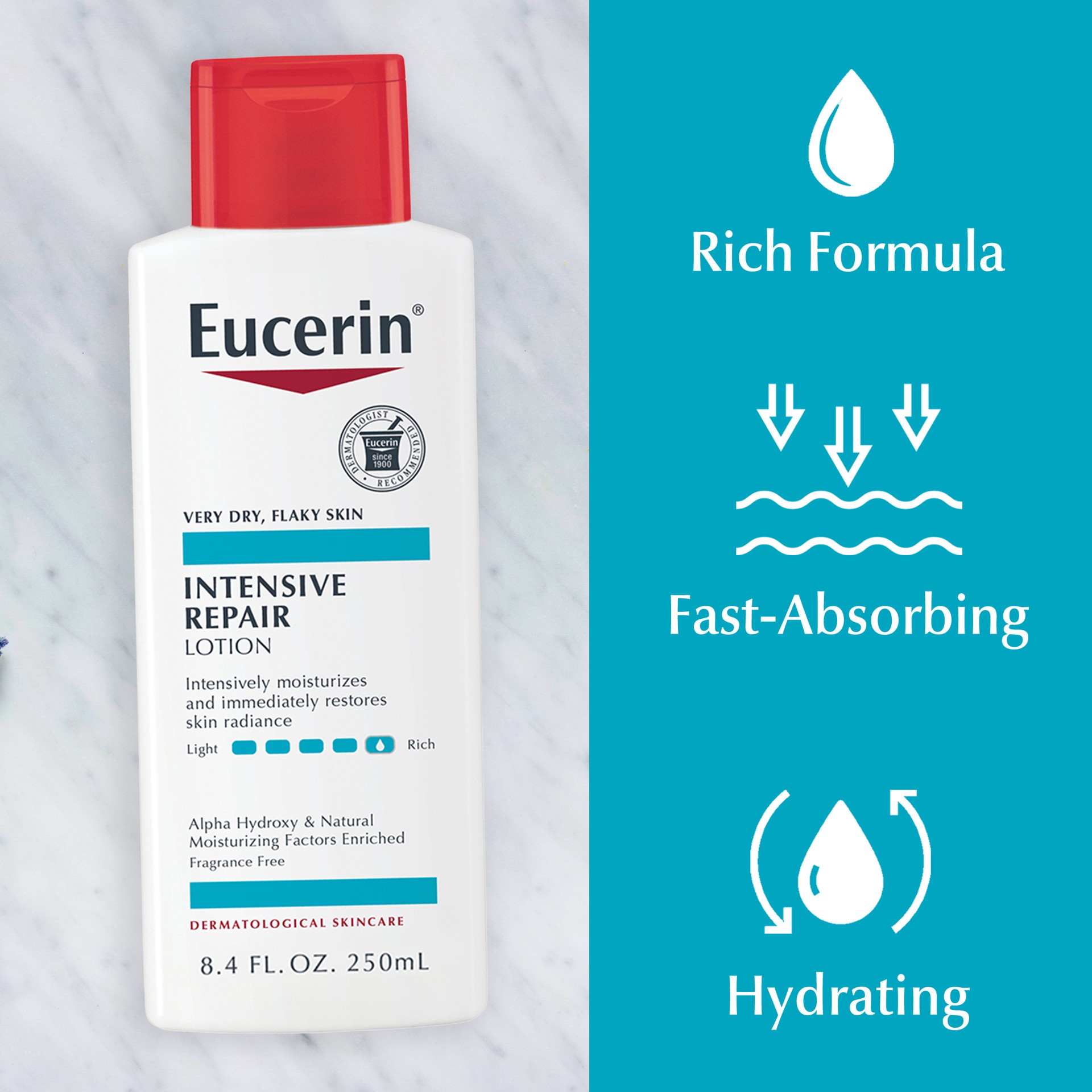 slide 9 of 10, Eucerin Intensive Repair Very Dry Skin Lotion 8.4 fl. oz. Squeeze Bottle, 8.40 fl oz