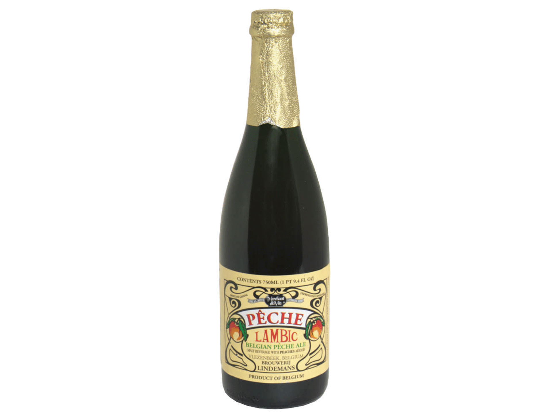 slide 1 of 1, LINDEMANS Lindeman's Lambic Belgian Peche Ale, 25.4 oz btl