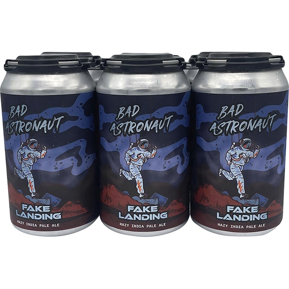slide 1 of 1, Bad Astronaut Fake Landing Hazy Ipa - Cans, 6 ct; 12 oz
