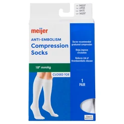 MEIJER ANTI-EMBOLISM WHT L 1PR