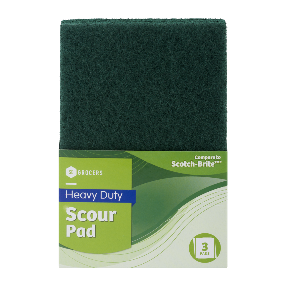 slide 1 of 1, SE Grocers Hvy Duty Scour Pad, 3 ct