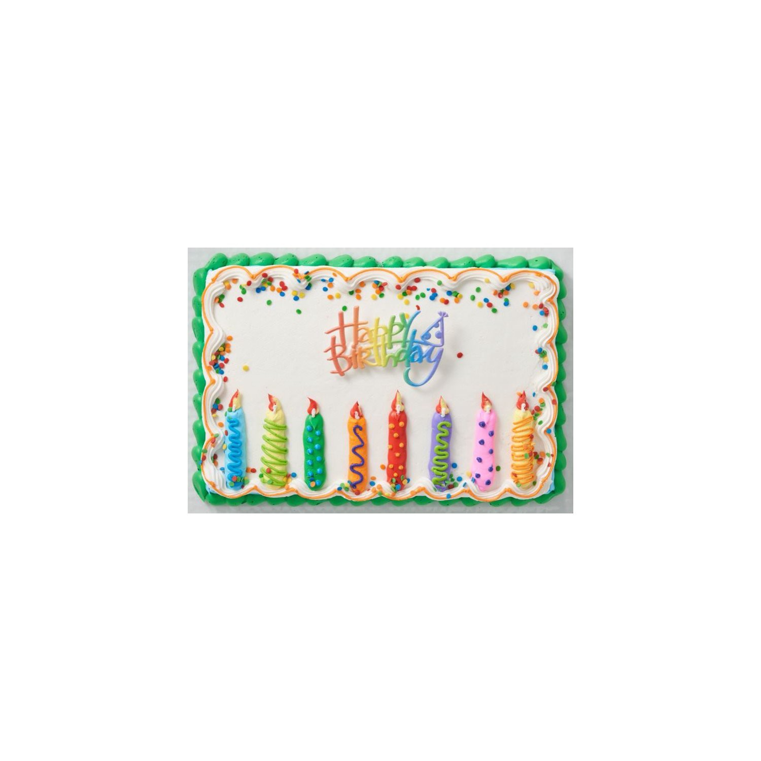 slide 1 of 1, Cub Bakery 1/2 Decorated Sheet Marble Cake Buttercreme Icing, 1 Each, 1/2 gal