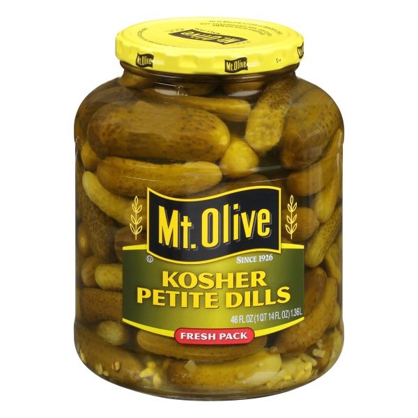 slide 1 of 6, Mt. Olive Kosher Petite Dills, 46 oz