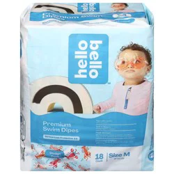 Hello Bello Premium Swim Diapers Size M (18-34 lbs) 18 ct