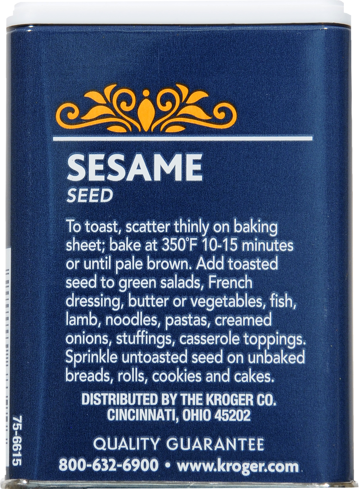 slide 3 of 3, Kroger Whole Sesame Seed, 2.1235 oz