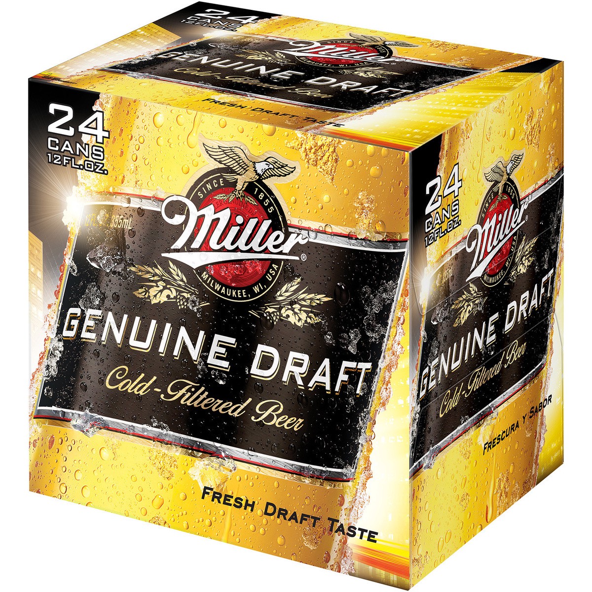 slide 9 of 9, MILLER GENUINE DRAFT Premium Beer, 24 ct; 12 oz