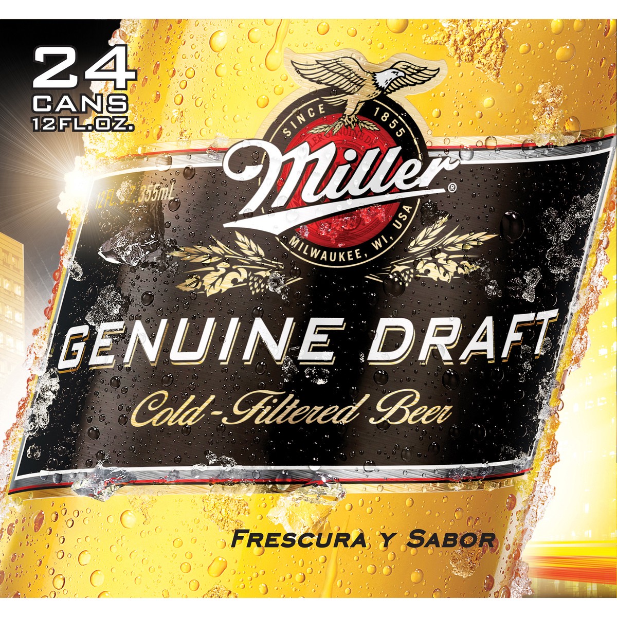 slide 5 of 9, MILLER GENUINE DRAFT Premium Beer, 24 ct; 12 oz