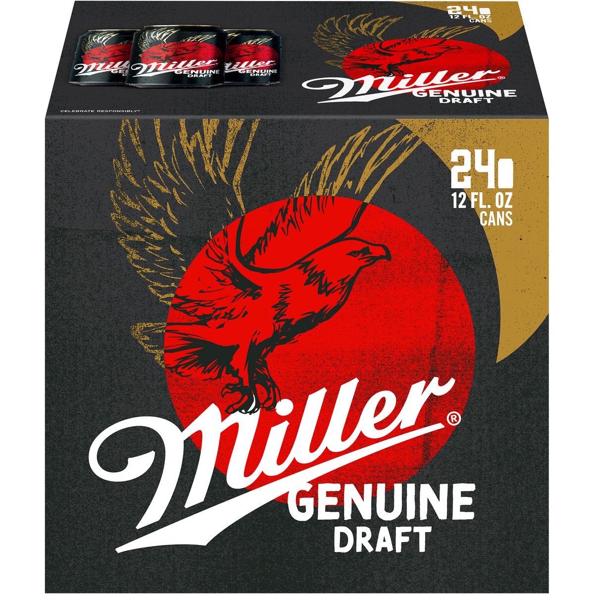 slide 3 of 9, MILLER GENUINE DRAFT Premium Beer, 24 ct; 12 oz