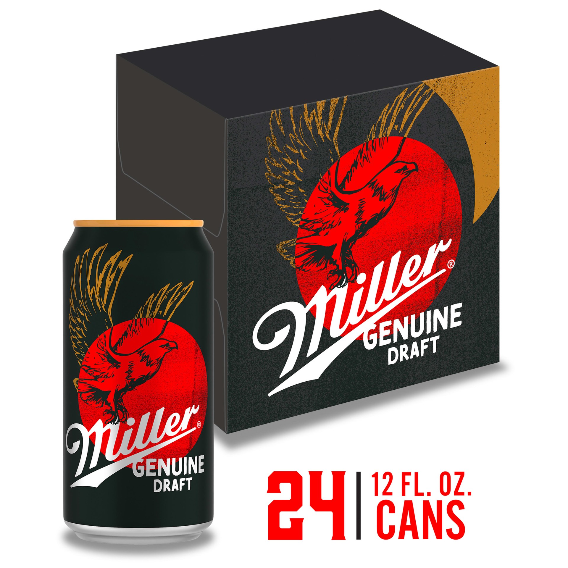 slide 1 of 9, MILLER GENUINE DRAFT Premium Beer, 24 ct; 12 oz