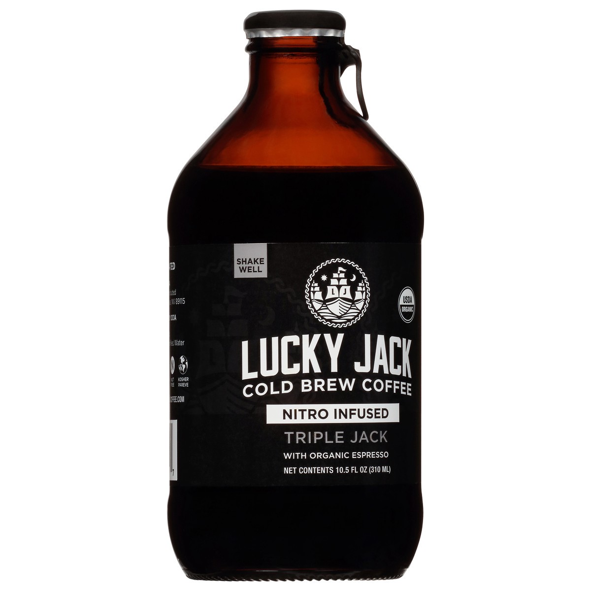 slide 3 of 14, Lucky Jack Nitro Infused Cold Brew Triple Jack Coffee 10.5 fl oz, 10 oz