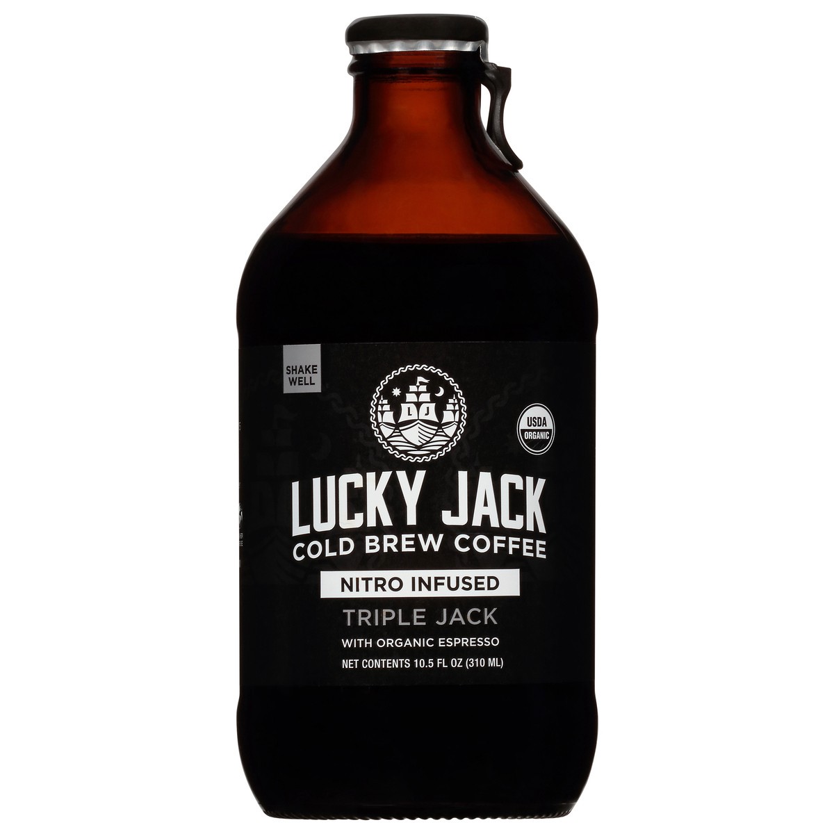 slide 6 of 14, Lucky Jack Nitro Infused Cold Brew Triple Jack Coffee 10.5 fl oz, 10 oz