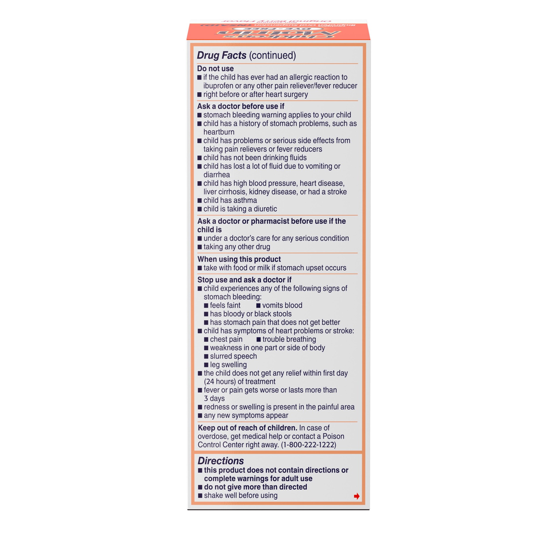 slide 6 of 9, Children's Motrin Oral Suspension Dye-Free Fever Reduction & Pain Reliever - Ibuprofen (NSAID) - Berry - 4 fl oz, 4 fl oz