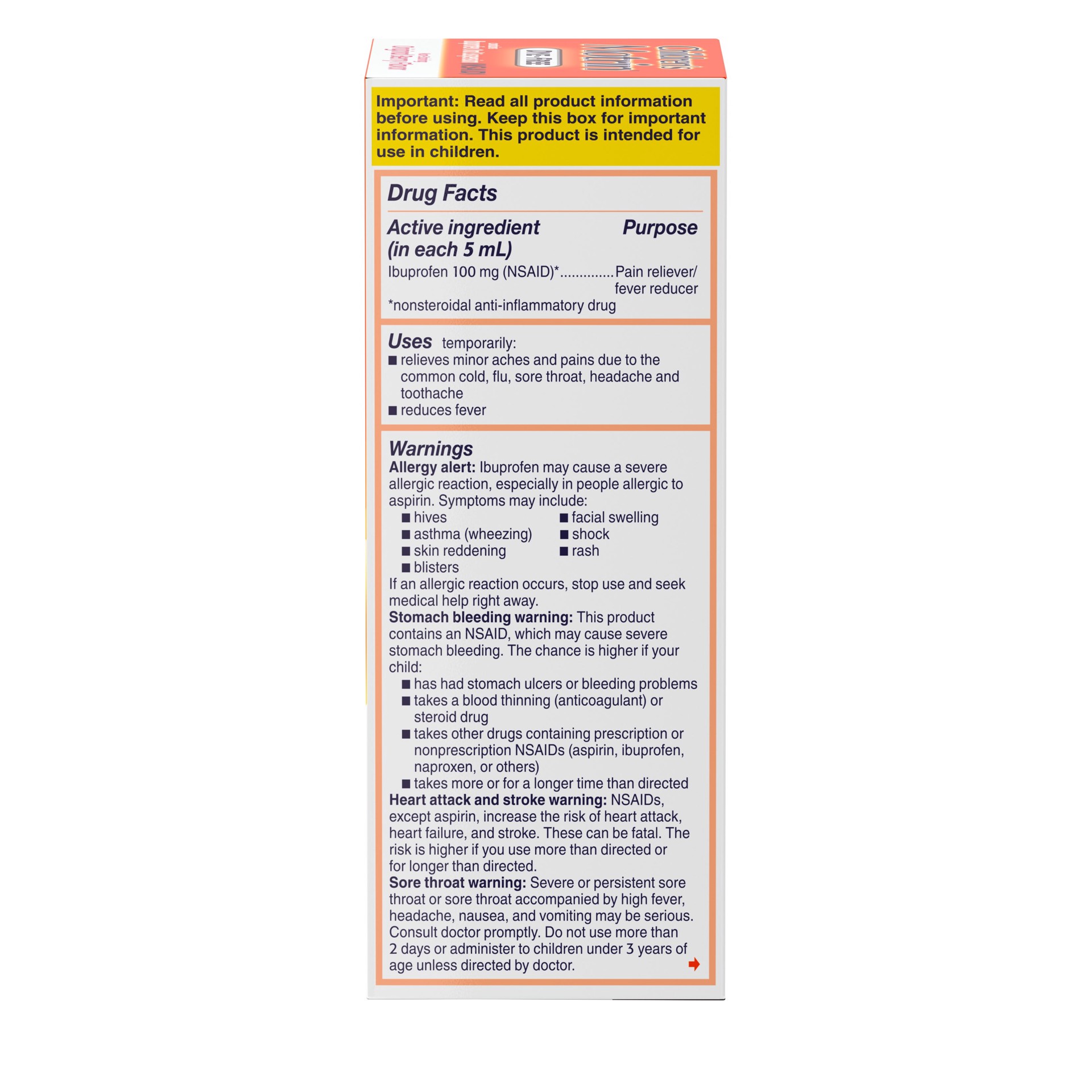 slide 4 of 9, Children's Motrin Oral Suspension Dye-Free Fever Reduction & Pain Reliever - Ibuprofen (NSAID) - Berry - 4 fl oz, 4 fl oz