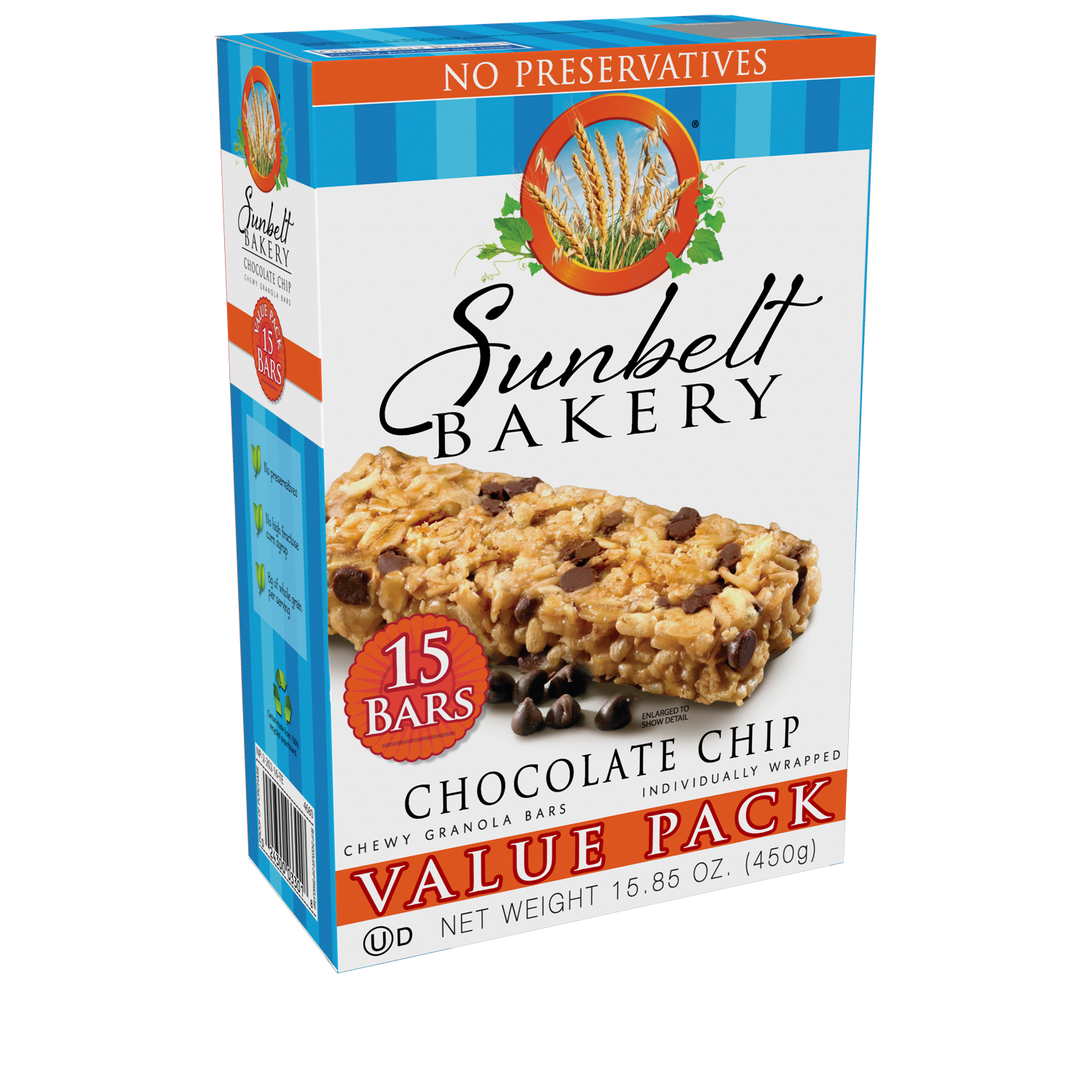 slide 3 of 3, Sunbelt Bakery Chewy Value Pack Chocolate Chip Granola Bars 15 15 ea Box, 15 ct
