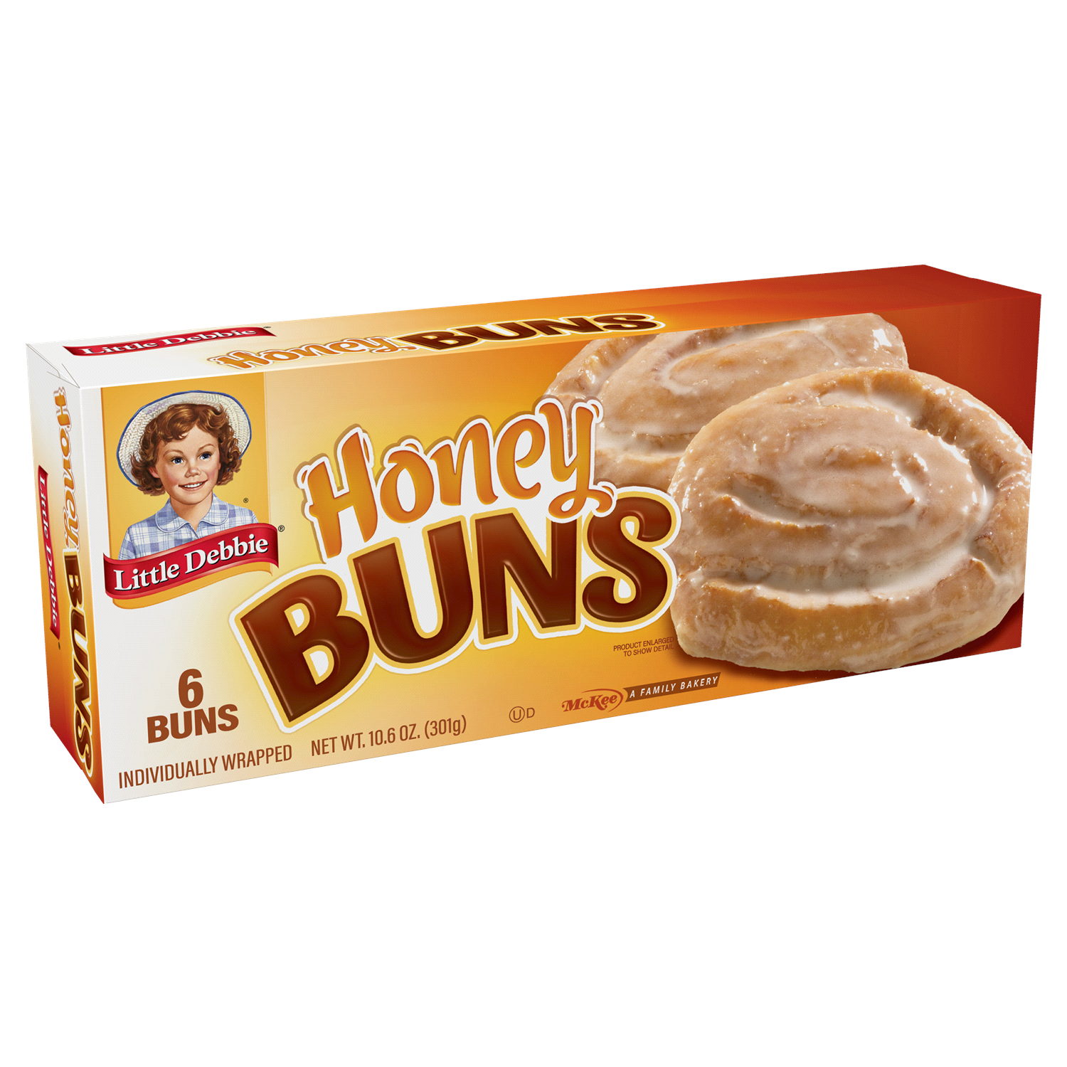 slide 2 of 2, Little Debbie Snack Cakes, Little Debbie Family Pack Honey Buns, 6 ct