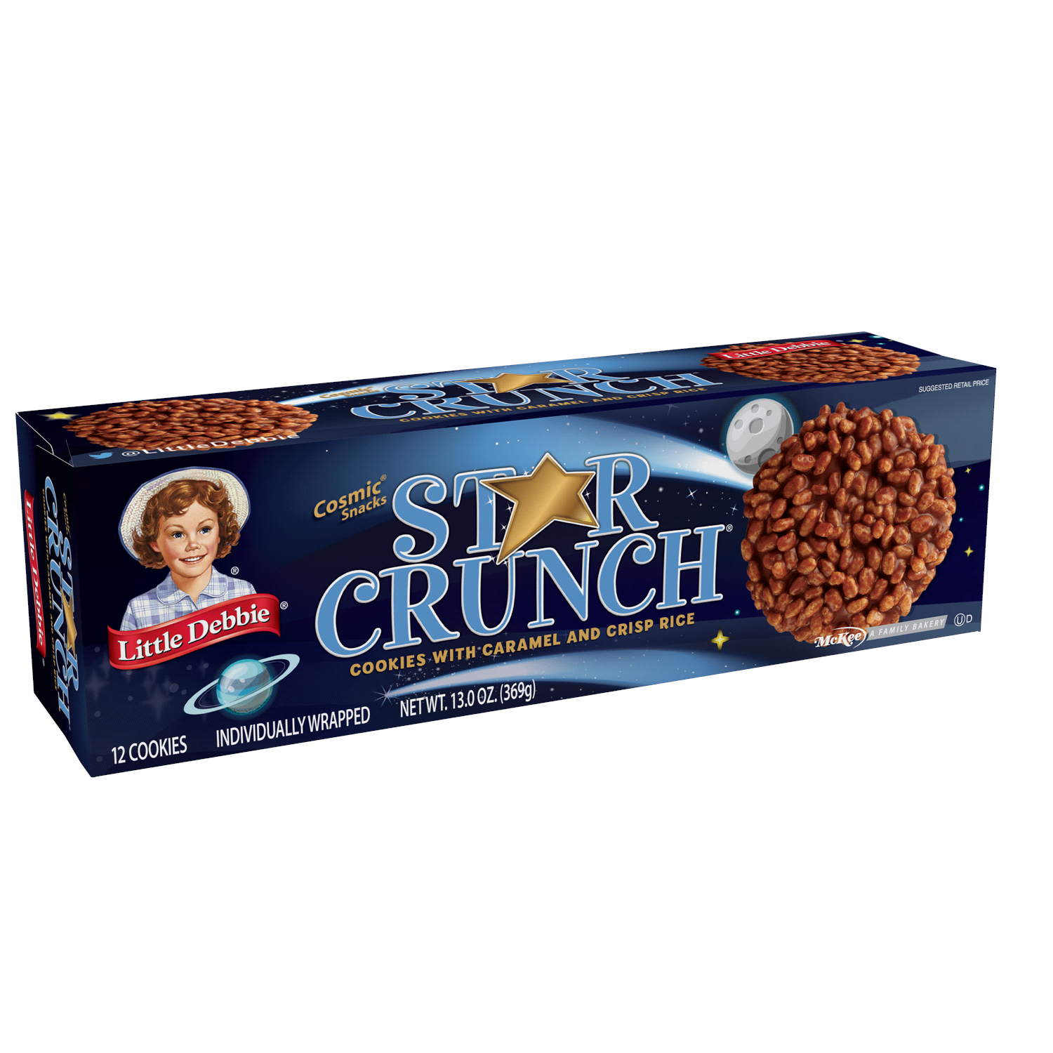 slide 2 of 2, Little Debbie Snack Cakes, Little Debbie Family Pack STAR CRUNCH cosmic snacks, 12 ct