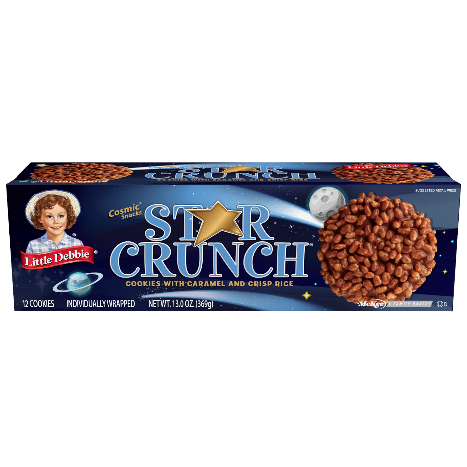 slide 1 of 2, Little Debbie Snack Cakes, Little Debbie Family Pack STAR CRUNCH cosmic snacks, 12 ct