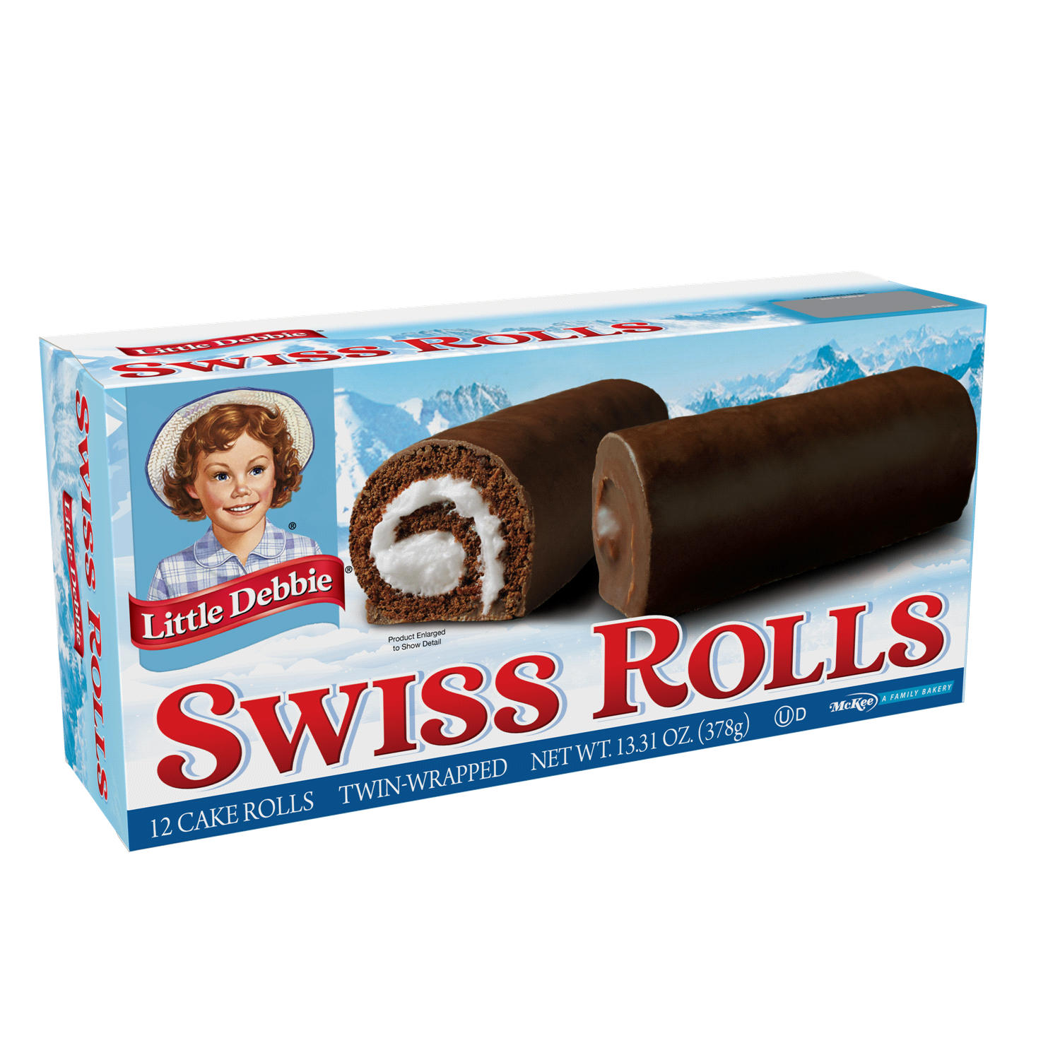 slide 2 of 2, Little Debbie Snack Cakes, Little Debbie Family Pack Swiss Cake Rolls, 12 ct