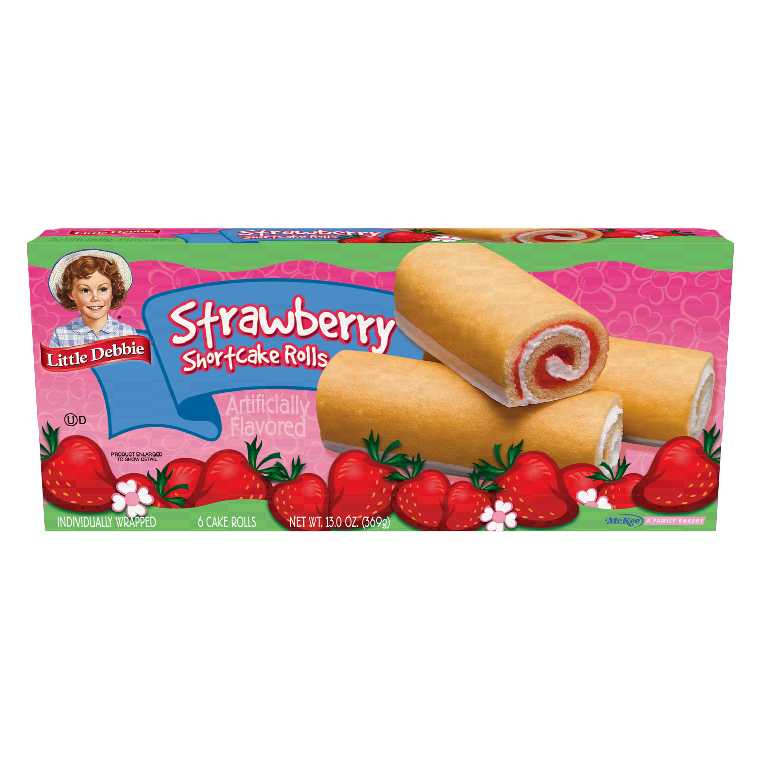 slide 1 of 2, Little Debbie Strawberry Shortcake Rolls, 6 ct