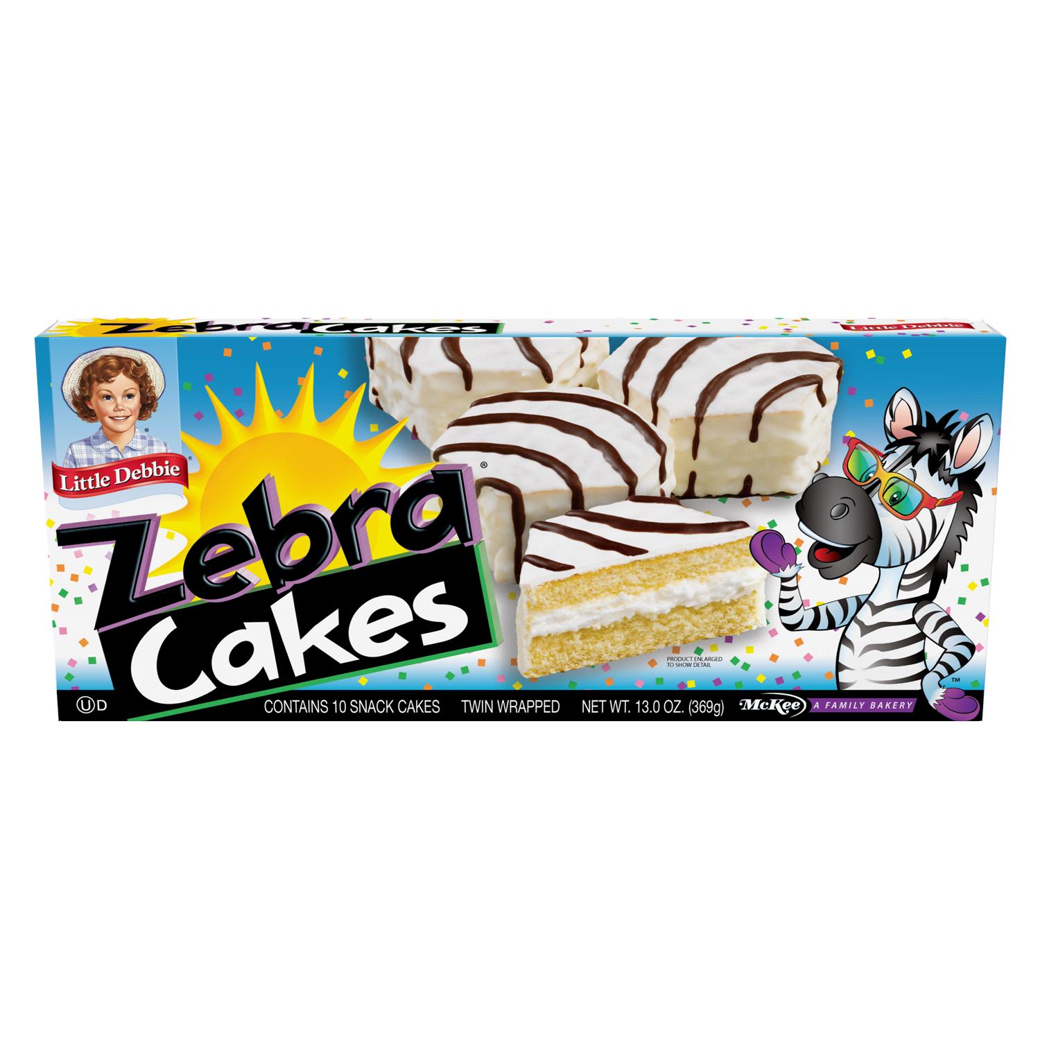 slide 1 of 2, Little Debbie Snack Cakes, Little Debbie Family Pack ZEBRA cakes, 10 ct