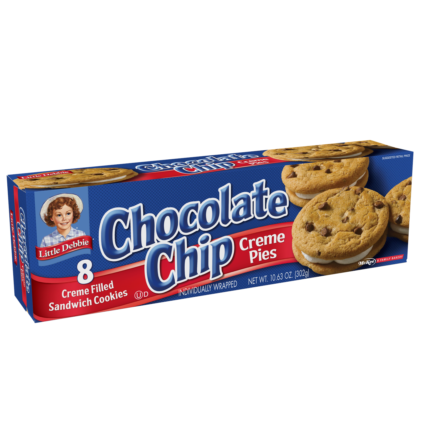 slide 2 of 2, Little Debbie Snack Cakes, Little Debbie Family Pack Chocolate Chip Creme Pies, 10.63 oz