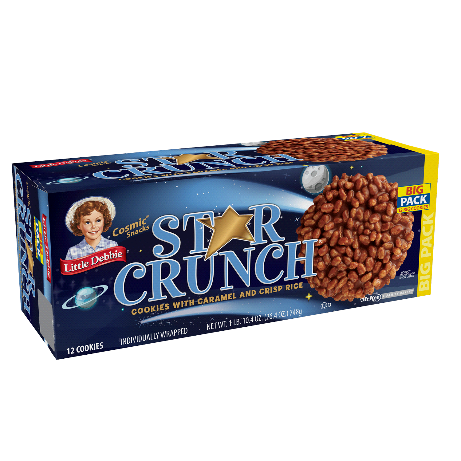 slide 2 of 2, Little Debbie Big Pack STAR CRUNCH cosmic snacks, 12 ct