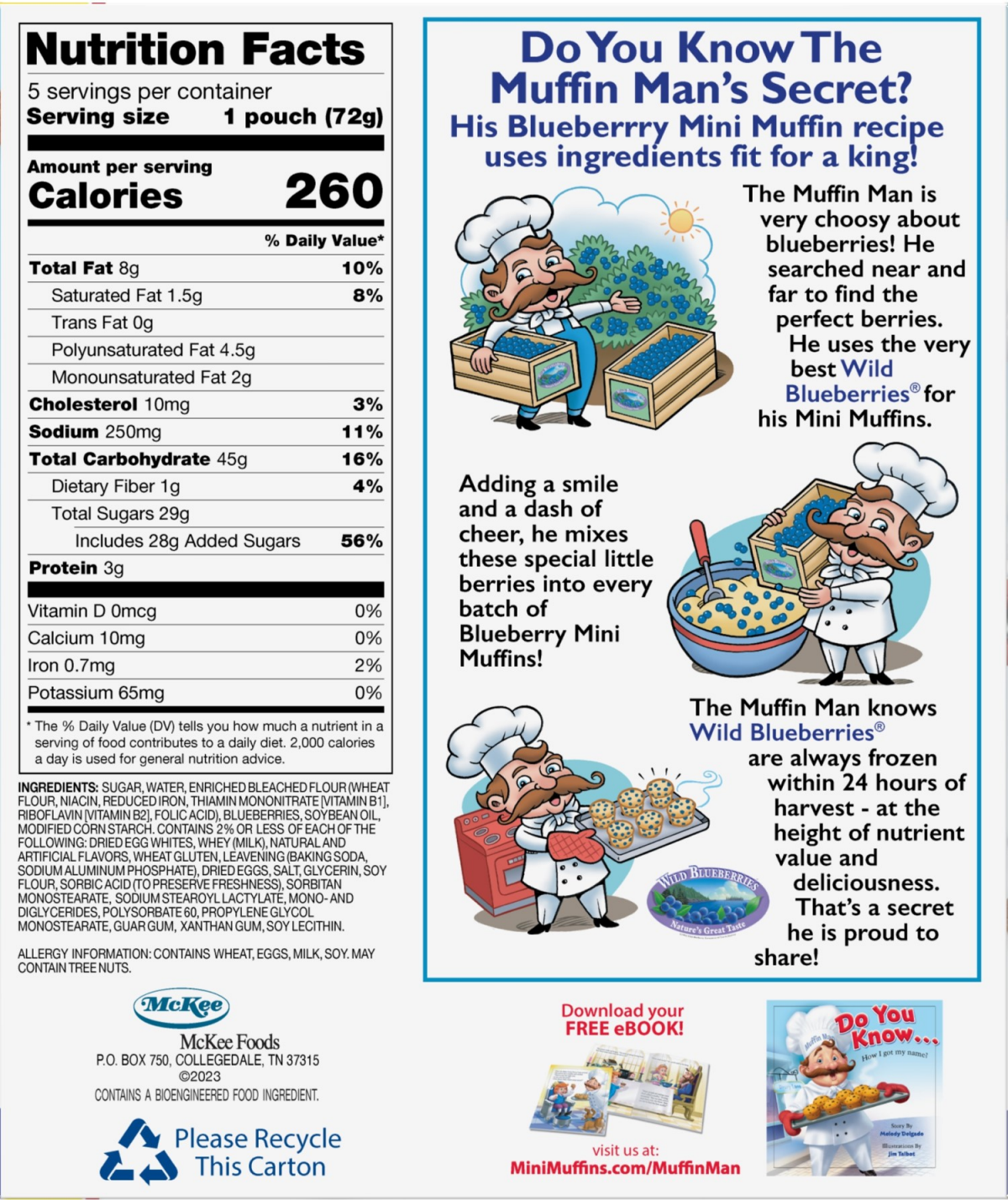 slide 2 of 2, Little Debbie Snack Cakes, Little Debbie Big Pack Mini Muffins (Blueberry), 5 ct