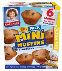 Little Debbie Snack Cakes, Little Debbie Big Pack Mini Muffins (Blueberry)