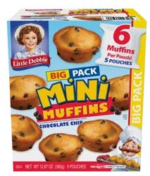Little Debbie Snack Cakes, Little Debbie Big Pack Mini Muffins (Chocolate Chip)