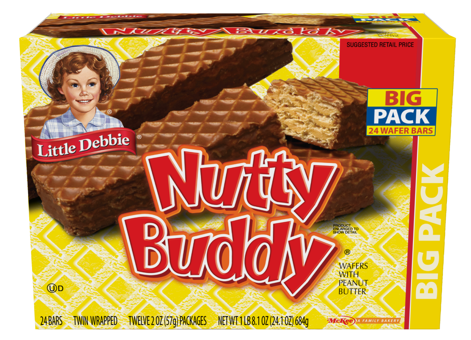 slide 1 of 2, Little Debbie Nutty Buddy Big Pack, 24 ct