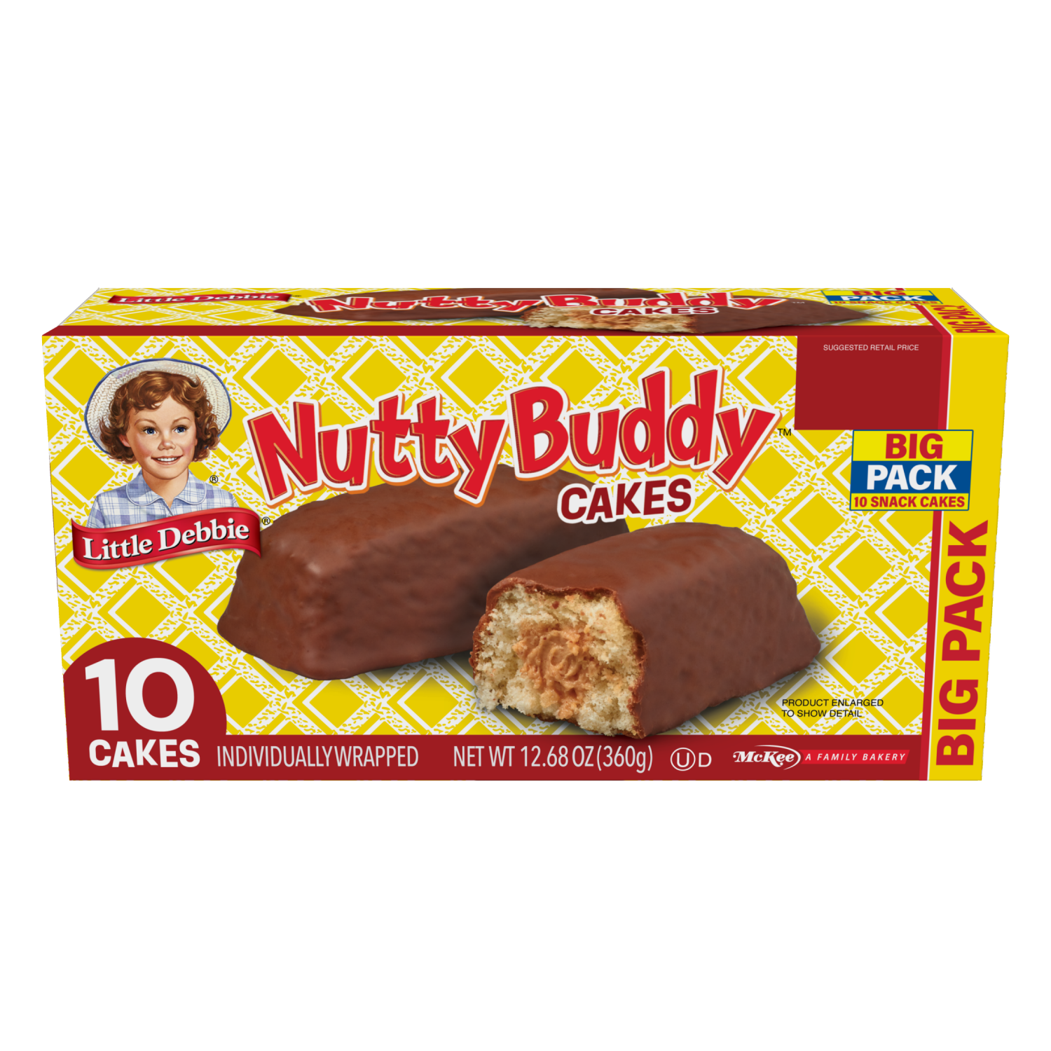 slide 1 of 2, Ltl Deb B/p Nutty Buddy Cakes, 12 oz