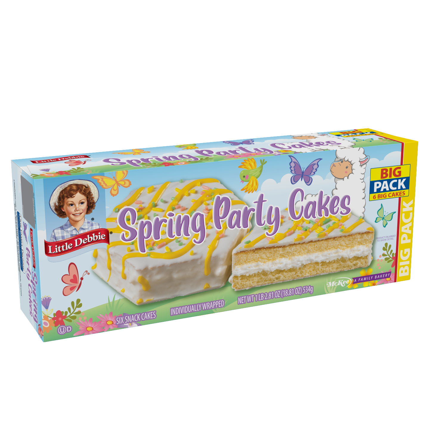 slide 2 of 4, Little Debbie Snack Cakes, Little Debbie Big Pack Spring Party Cakes - 6 ct, 6 ct