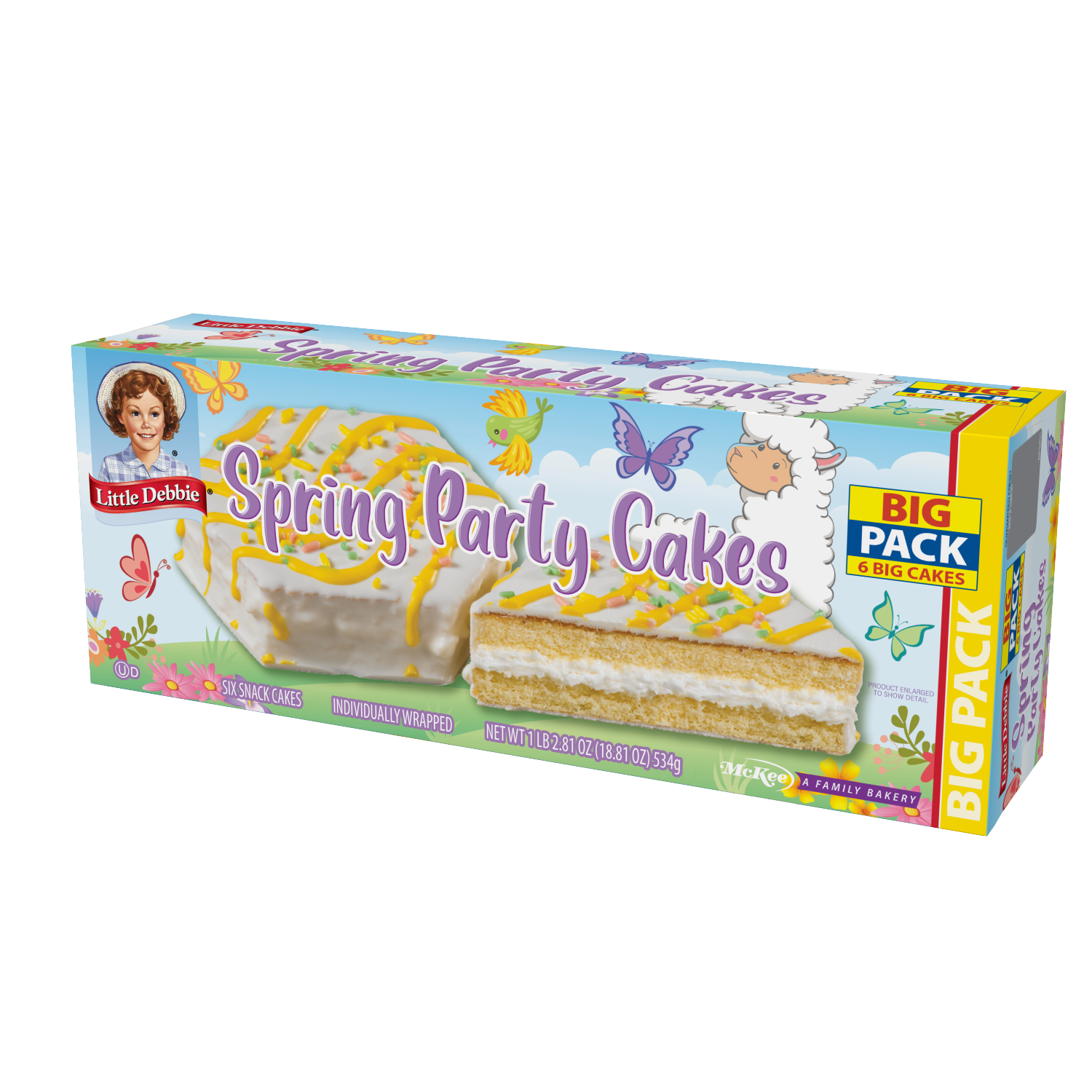 slide 3 of 4, Little Debbie Snack Cakes, Little Debbie Big Pack Spring Party Cakes - 6 ct, 6 ct