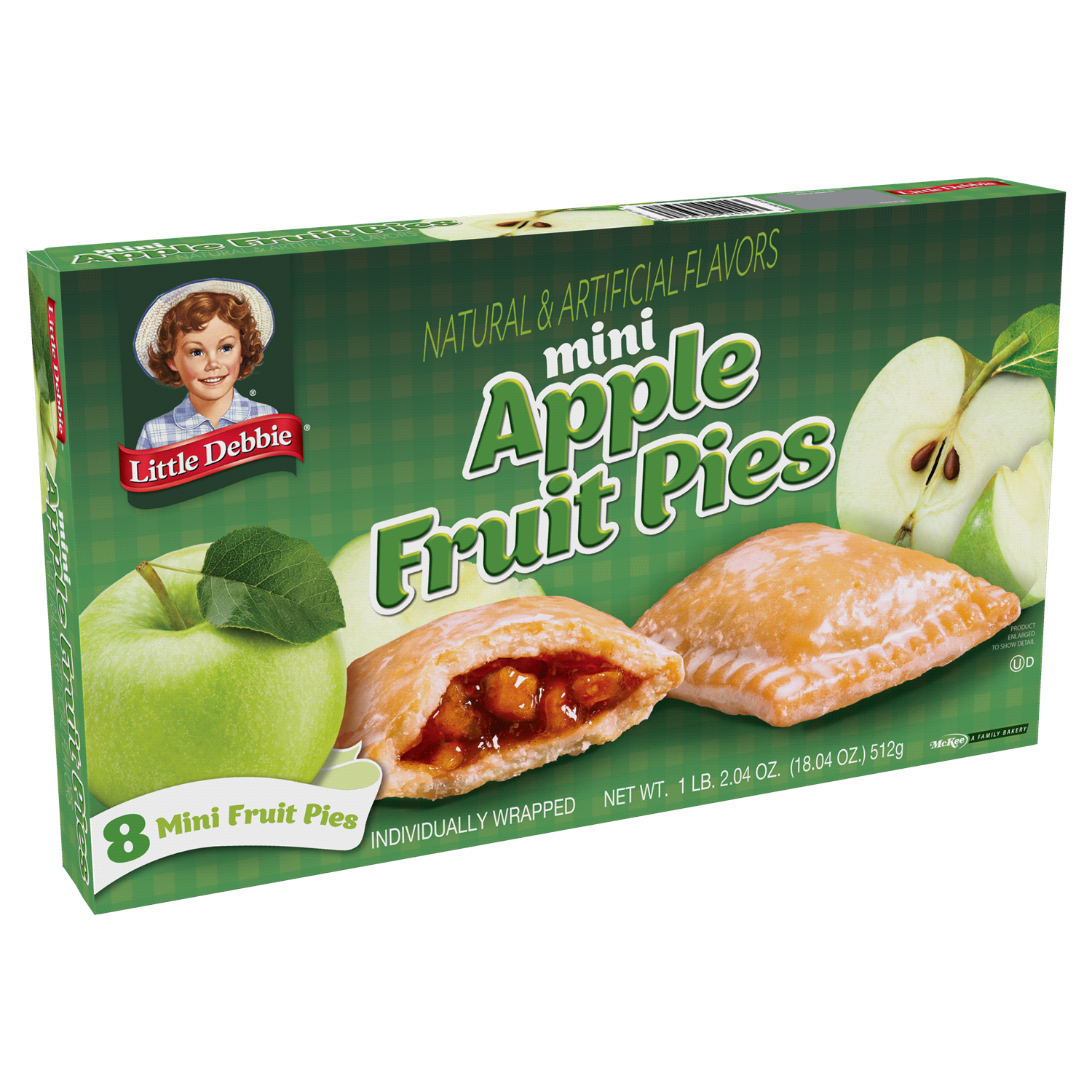 slide 4 of 5, Little Debbie Snack Cakes, Little Debbie Family Pack Fruit Pies (Apple), 8 ct; 2.15 oz